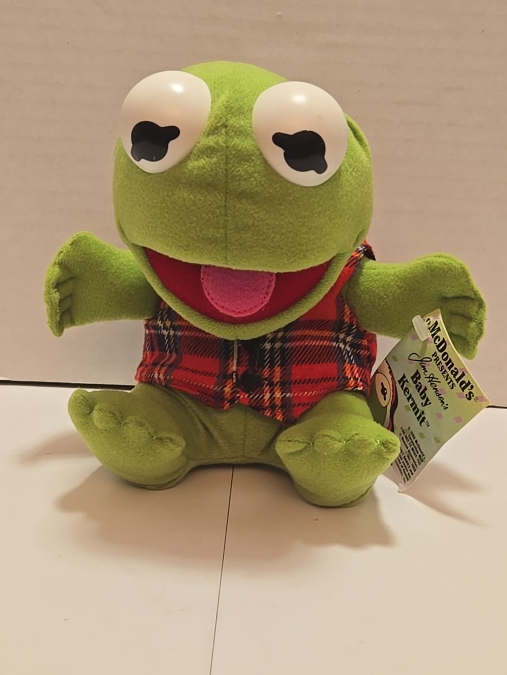 Vintage 1988 McDonald's Baby Kermit the Frog Plush Toy With Tags